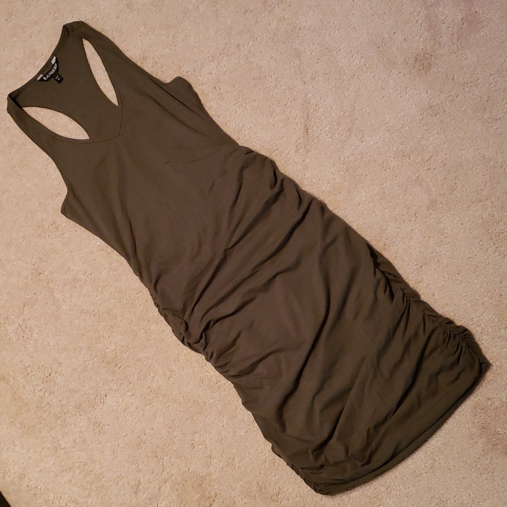 Express khaki green dress